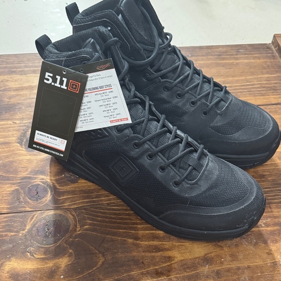 5.11 Tactical Men's Black High-Top Boots - Picture 1 of 5
